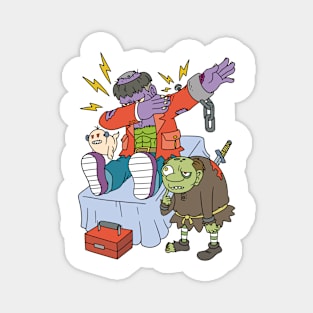 Frankenstein Dab Halloween Gift Magnet