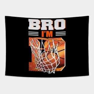 10th Birthday Boy Bro I'm 10 Year Old Basketball Tapestry