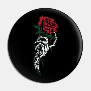 rose skeleton bone hand - Rose Lover Pin