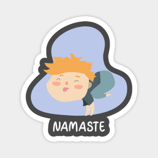 Little Yoga Namaste Boy Magnet