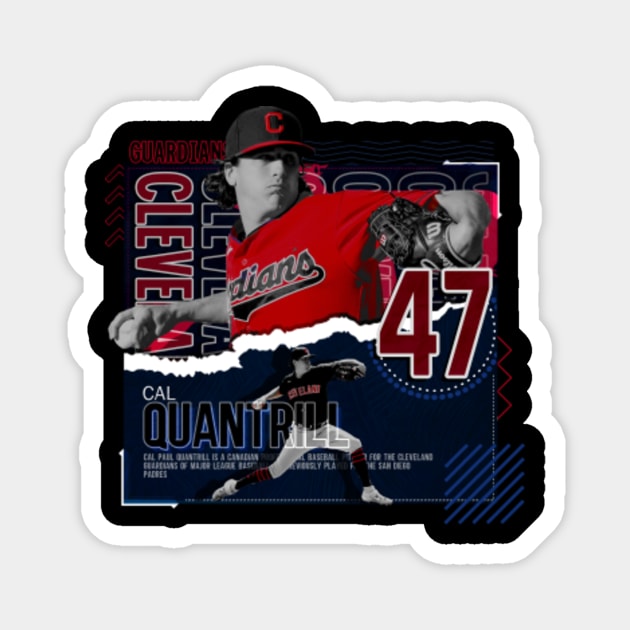 Cal Quantrill Baseball Paper Poster Guardians - Cal Quantrill - Magnet