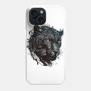 Panther Portrait Animal Painting Wildlife Outdoors Adventure Phone Case