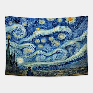 Starry Night Style Tapestry