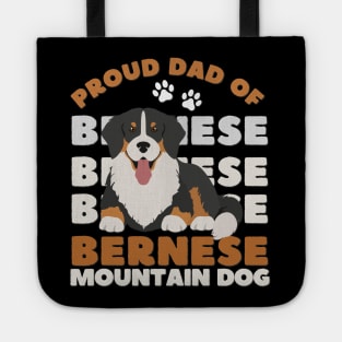 Proud dad of Bernese Mountain Dog Life is better with my dogs Dogs I love all the dogs Tote