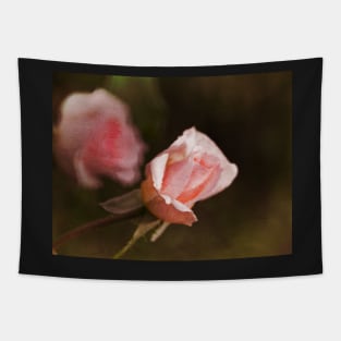 Painted Pink Rose Tapestry