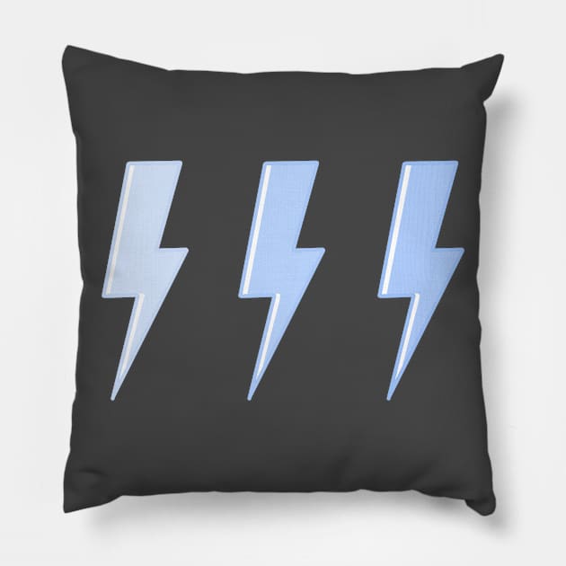 Purple lightning bolts Pillow by kxtelyng