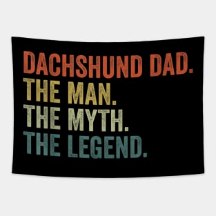 Men Vintage Dog Dad Man Myth Legend Tapestry