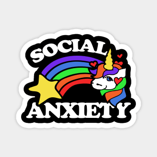 Social Anxiety Unicorn Magnet