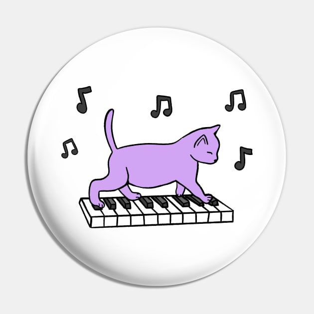 Piano Cat Pin by Kelly Louise Art