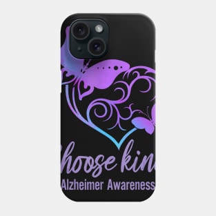 Choose Kind Alzheimer Awareness Butterfly Gift Phone Case