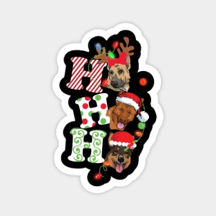 Ho Ho Ho German Shepherd Magnet