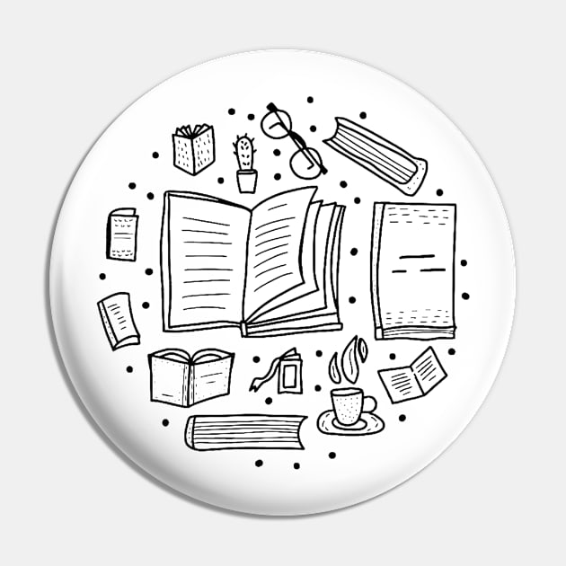 Book lover Pin by LaPetiteBelette