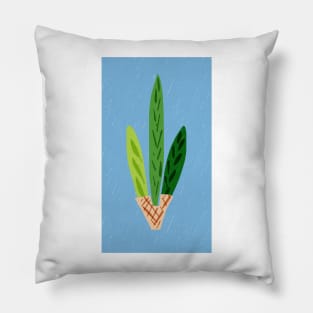 Lulav Light Blue Print Pillow