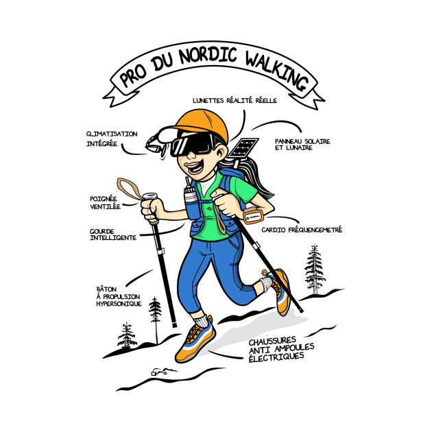 nordic walking humor by iyhul monsta