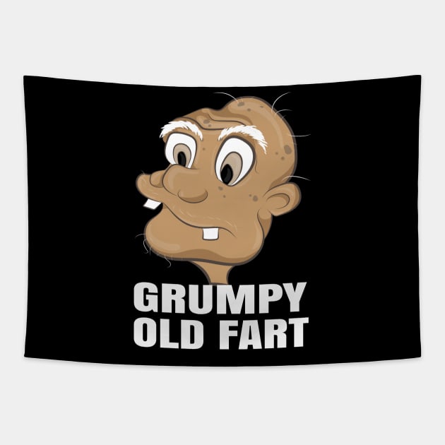 Grumpy Old Fart Funny Fathers Day Gift For Dad Tapestry by Crimsonwolf28