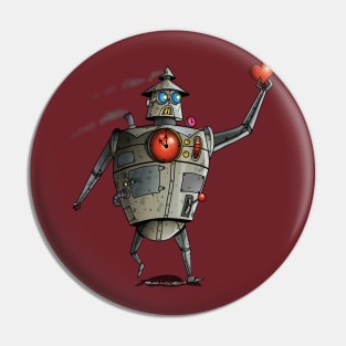 Sterling-Steambot Pin