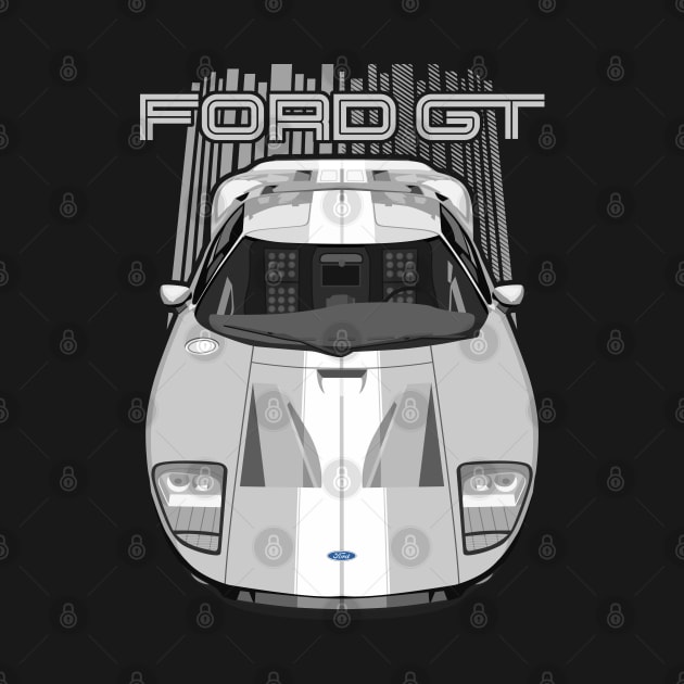 Ford GT-2005-2006-silver and white by V8social