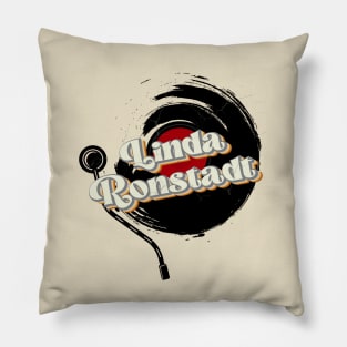 Linda Ronstadt // Vinyl Vintage Style Pillow