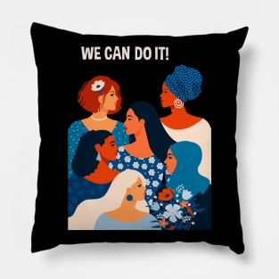 women different nationalities and cultures Pillow