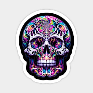 psychedelic skull Magnet