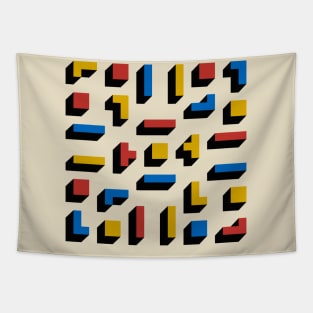 Tetris Blocks Bauhaus Tapestry