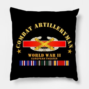 Combat Artilleryman Badge - World War II Vet w EU SVC Pillow