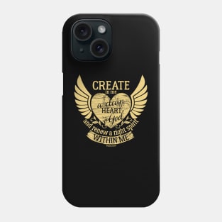 Create in me a clean heart o God and renew a right spirit within me. Phone Case