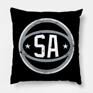 San Antonio Retro Ball - Black Pillow