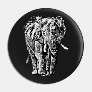 Bull Elephant Front-on View | African Wildlife Pin