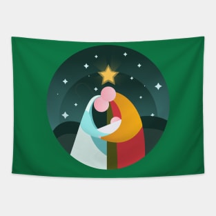 Nativity Abstract Tapestry