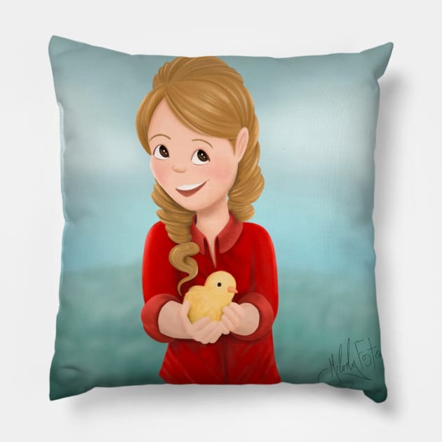 Farm Girl Pillow by LunarFox