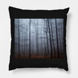 Spooky forest and mist Pillow
