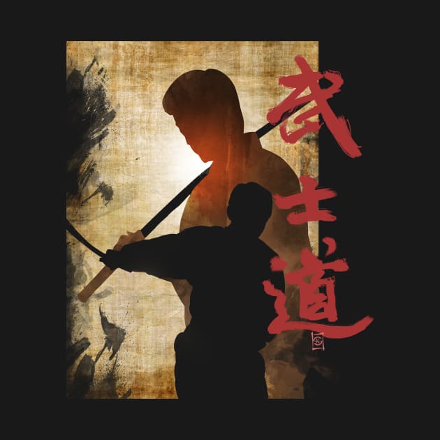 Samurai Bushido 2 tee shirt by kesneller