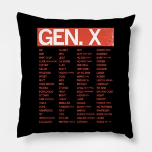 GEN-X - SLANG GUIDE Pillow