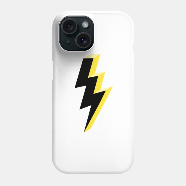 Electric Yellow and Black Lightning Phone Case by OneThreeSix