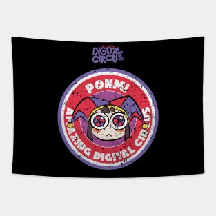 PONMI CIRCLE EMBLEM: THE AMAZING DIGITAL CIRCUS (GRUNGE STYLE) Tapestry