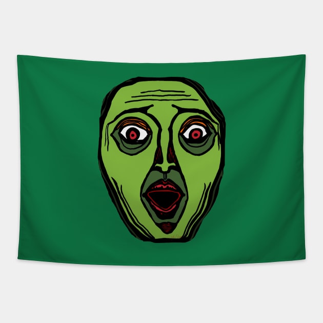 Fright Face (transparent) Tapestry by JSnipe