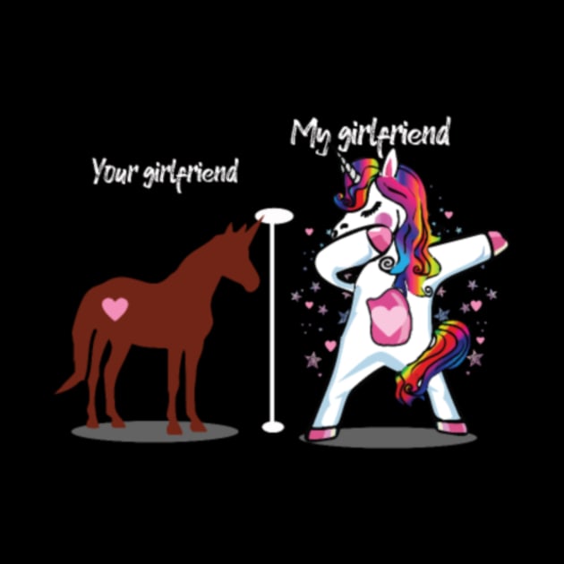 your girlfriend my girlfriend unicorns by Xizin Gao