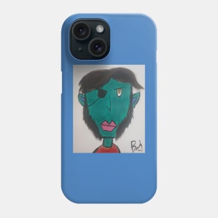 Werewolf Pirate Blue Face Phone Case