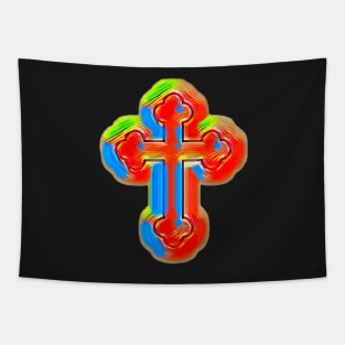 Cross Christian Pop Art Design Tapestry