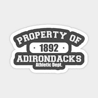 Property of Adirondacks Athletic Dept w/ 46 Back Magnet