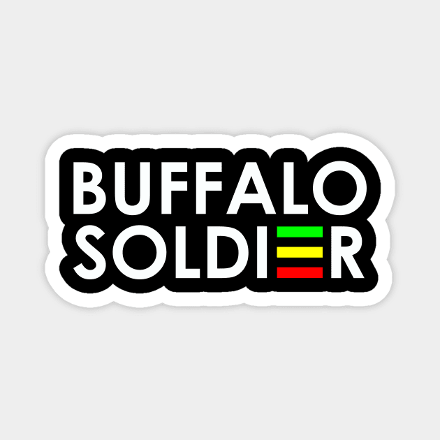 Buffalo Soldier Rasta Colors Magnet by LionTuff79