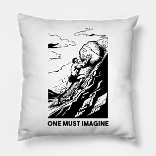 One Must Imagine Dark Ink Pillow