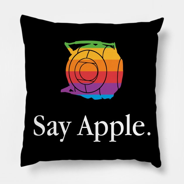 Say Apple Pillow by skelico