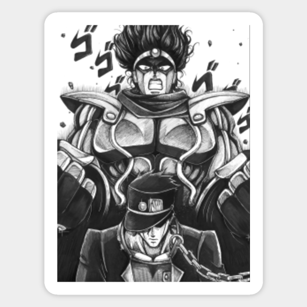 Jotaro Kujo Star Platinum Jojos Bizarre Adventure Pegatina Teepublic Mx