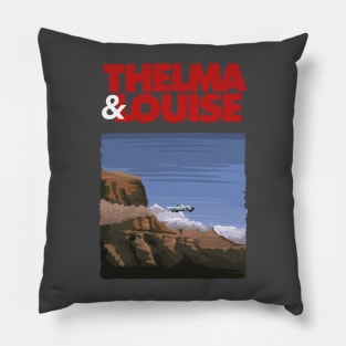 Hand-drawn Thelma and Louise Illustration by Axel Rosito for Burro Tees Pillow