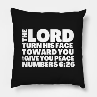 Numbers 6-26 His Face Shine Toward You Pillow