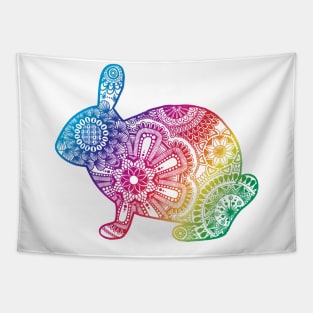Rainbow Rabbit Tapestry
