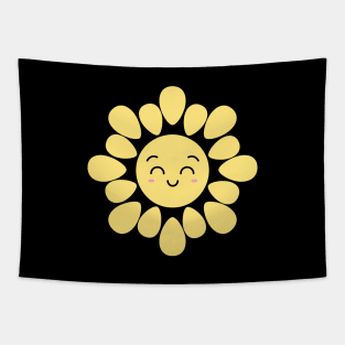 Cute Sun - Happy Sun - Smiling Sun Shape Tapestry