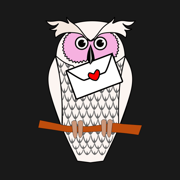 White Owl with Love Letters by denip